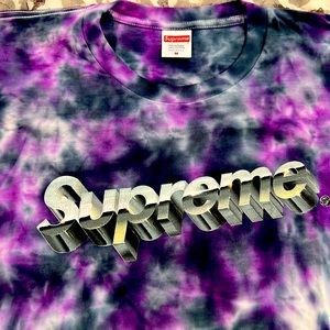 Supreme Chrome Tee - Tie Dye - Medium